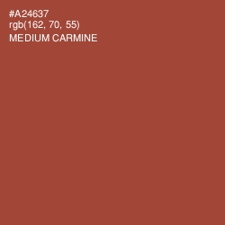 #A24637 - Medium Carmine Color Image