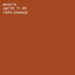 #A2471E - Fiery Orange Color Image