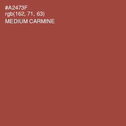 #A2473F - Medium Carmine Color Image