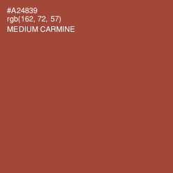 #A24839 - Medium Carmine Color Image