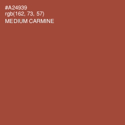#A24939 - Medium Carmine Color Image