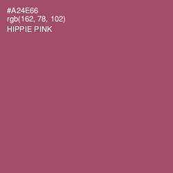 #A24E66 - Hippie Pink Color Image