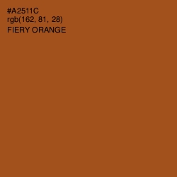 #A2511C - Fiery Orange Color Image