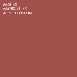 #A2514D - Apple Blossom Color Image