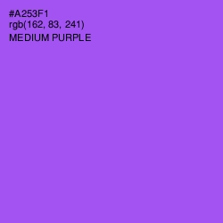 #A253F1 - Medium Purple Color Image