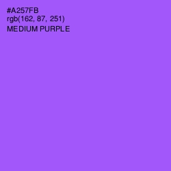 #A257FB - Medium Purple Color Image