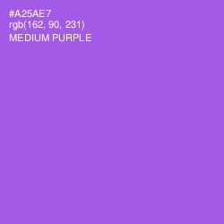 #A25AE7 - Medium Purple Color Image