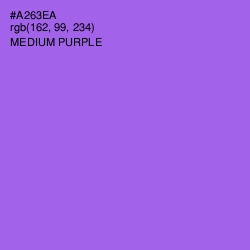 #A263EA - Medium Purple Color Image