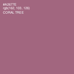 #A2677E - Coral Tree Color Image