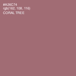 #A26C74 - Coral Tree Color Image