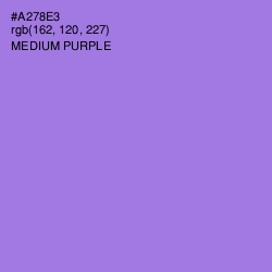 #A278E3 - Medium Purple Color Image