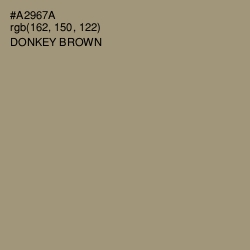 #A2967A - Donkey Brown Color Image