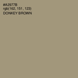 #A2977B - Donkey Brown Color Image