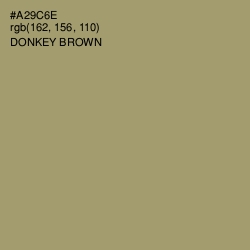 #A29C6E - Donkey Brown Color Image