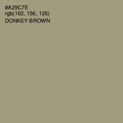 #A29C7E - Donkey Brown Color Image