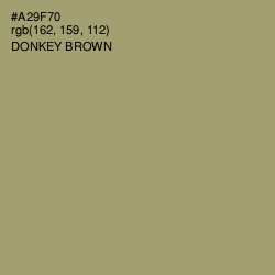 #A29F70 - Donkey Brown Color Image