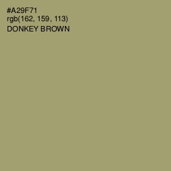 #A29F71 - Donkey Brown Color Image