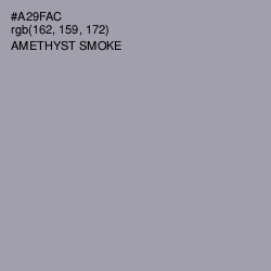 #A29FAC - Amethyst Smoke Color Image
