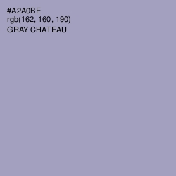 #A2A0BE - Gray Chateau Color Image