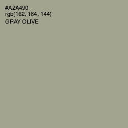 #A2A490 - Gray Olive Color Image
