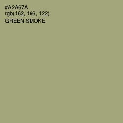 #A2A67A - Green Smoke Color Image