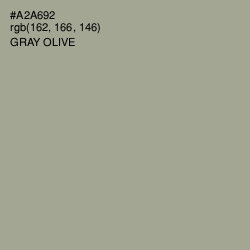 #A2A692 - Gray Olive Color Image