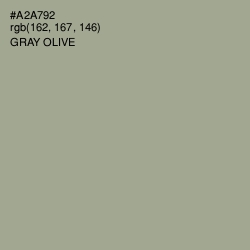#A2A792 - Gray Olive Color Image