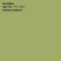 #A2AB65 - Green Smoke Color Image