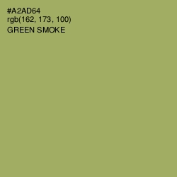 #A2AD64 - Green Smoke Color Image