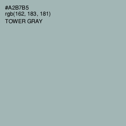 #A2B7B5 - Tower Gray Color Image