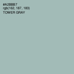 #A2BBB7 - Tower Gray Color Image