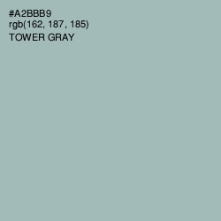 #A2BBB9 - Tower Gray Color Image