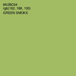 #A2BC64 - Green Smoke Color Image