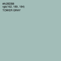 #A2BDB8 - Tower Gray Color Image