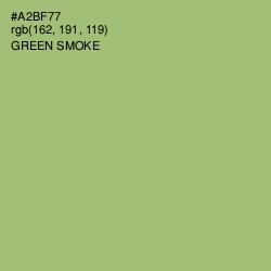 #A2BF77 - Green Smoke Color Image