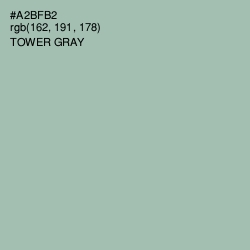 #A2BFB2 - Tower Gray Color Image