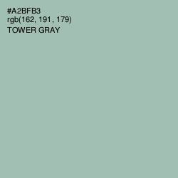 #A2BFB3 - Tower Gray Color Image