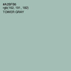 #A2BFB6 - Tower Gray Color Image