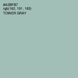 #A2BFB7 - Tower Gray Color Image