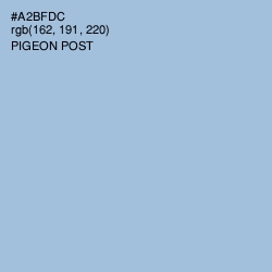 #A2BFDC - Pigeon Post Color Image