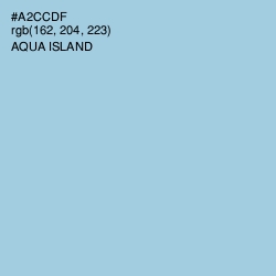 #A2CCDF - Aqua Island Color Image