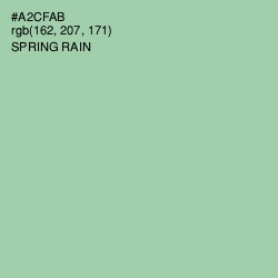 #A2CFAB - Spring Rain Color Image