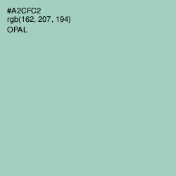 #A2CFC2 - Opal Color Image