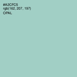 #A2CFC5 - Opal Color Image