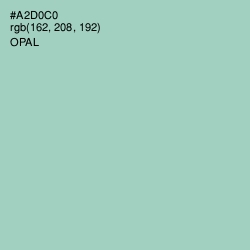 #A2D0C0 - Opal Color Image