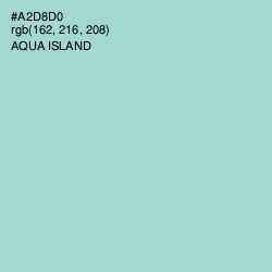 #A2D8D0 - Aqua Island Color Image