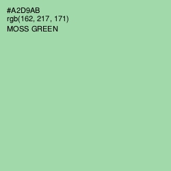 #A2D9AB - Moss Green Color Image