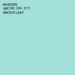 #A2E0D9 - Water Leaf Color Image
