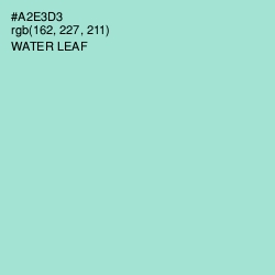 #A2E3D3 - Water Leaf Color Image