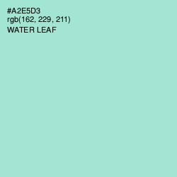 #A2E5D3 - Water Leaf Color Image